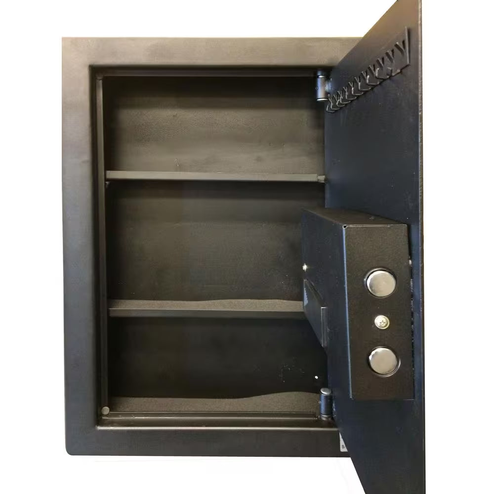 0.58 Cu. Ft. Wall Safe with Electronic Lock, Black