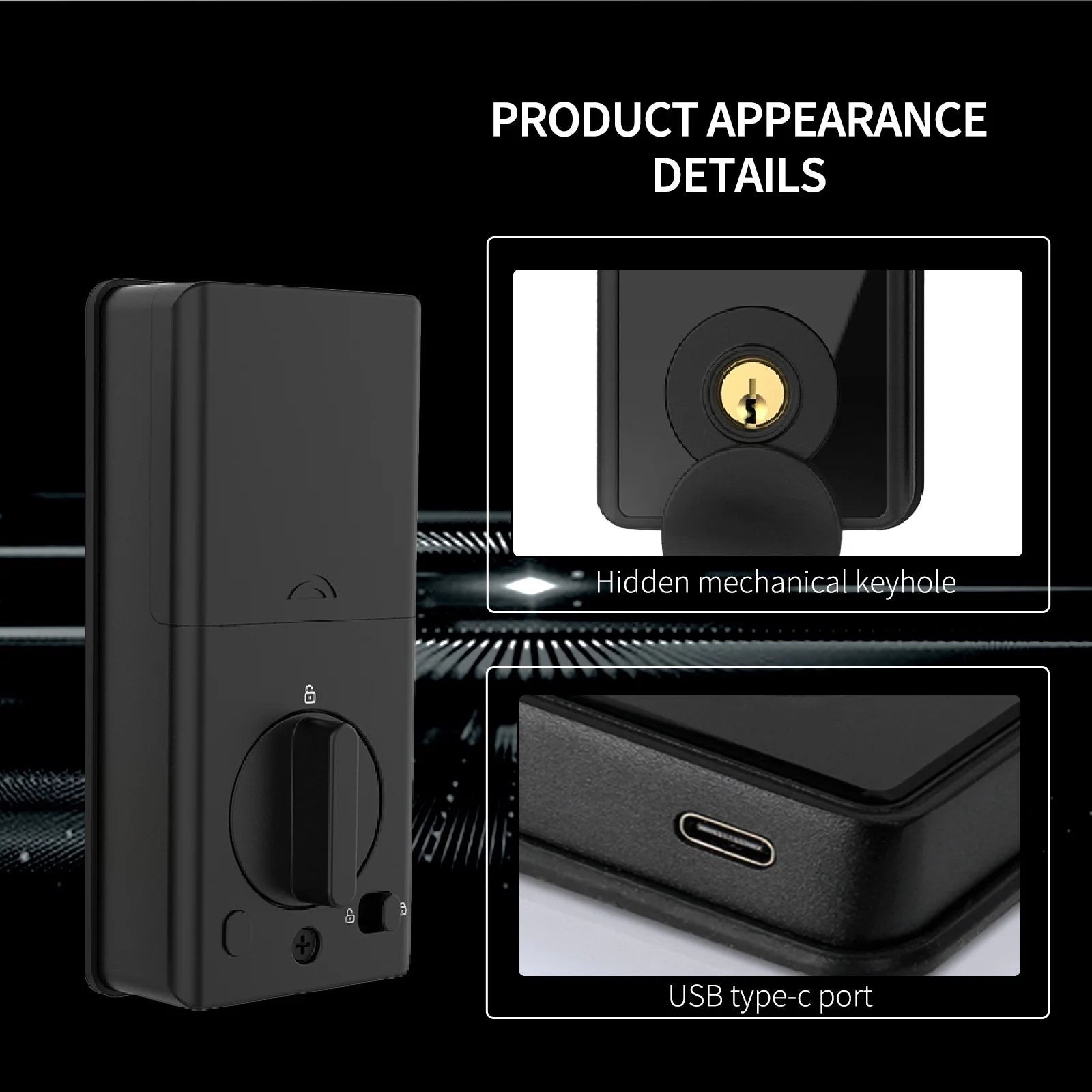 Smart Door Lock Electronic Door Lock Fingerprint Remote Unlocking Keyless Password Lock