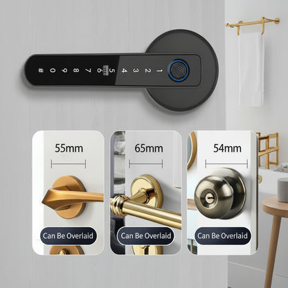 Smart Door Lock Handle with Fingerprint Key Card Digital Keypad Entry Electronic Lock
