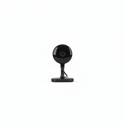 Wireless Indoor Plug-In Smart Security Camera with Night Vision, 2-Way Audio, Built-In Microphone & Speaker (Black)