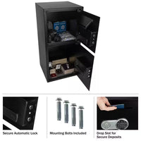 Electronic Safe Deposit Box-With Digital Keypad and 2-Sets of Manual Override Keys