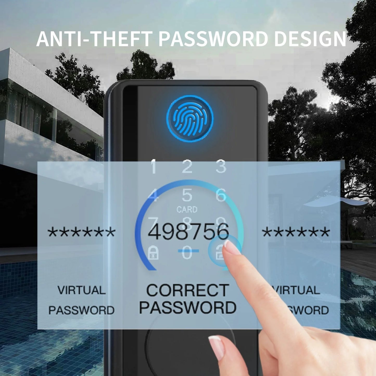 Smart Door Lock Electronic Door Lock Fingerprint Remote Unlocking Keyless Password Lock