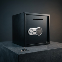 Electronic Safe Deposit Box-With Digital Keypad and 2-Sets of Manual Override Keys — Studio Shot
