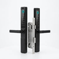 Fingerprint Double Two Side Waterproof Outdoor Smart Door Lock SUS Material for Slim Aluminum Swing Sliding Lock ,Long Lasting — Studio Shot
