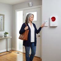 Smart Alarm System Whole-Home Security Kit, Wireless GSM Security Alarm Siren with Alarm Host, Infrared Motion, Door Window Sensor, Remote Controller, Alert with Auto Dial SMS — Lifestyle