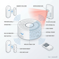 Wireless Wifi Smart Home Automation Security Alarm System with Door Sensor Motion Sensor Smart Life App Burglar Alarm Siren — How It Works
