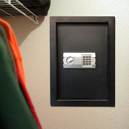 0.58 Cu. Ft. Wall Safe with Electronic Lock, Black