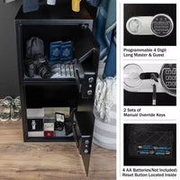 Electronic Safe Deposit Box-With Digital Keypad and 2-Sets of Manual Override Keys