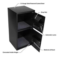 Electronic Safe Deposit Box-With Digital Keypad and 2-Sets of Manual Override Keys