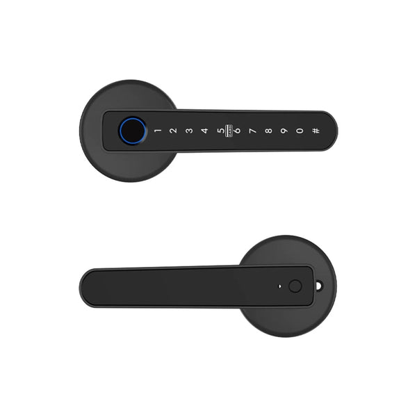 Smart Door Lock Handle with Fingerprint Key Card Digital Keypad Entry Electronic Lock